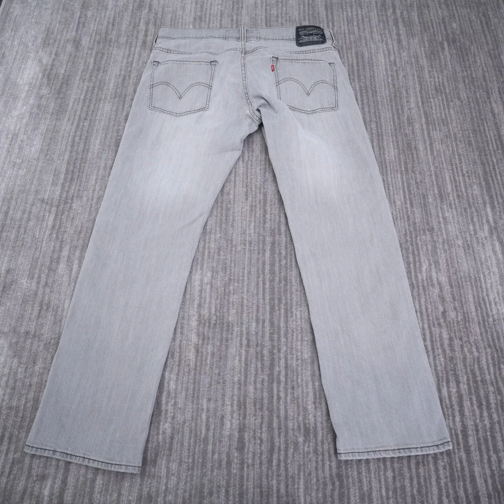 Levis 511 Skinny Jeans Mens Gray Denim Pants 36x30 Fit 31 Light Wash Casual